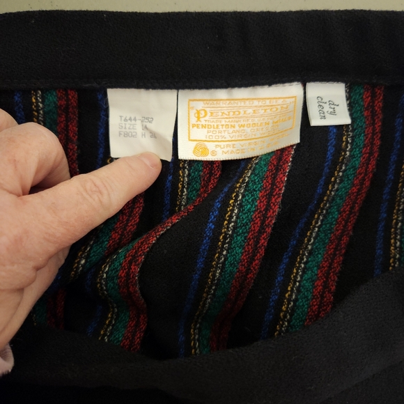 Vintage Pendleton 100% Virgin Wool Midi Skirt Womens 14 Pleated - Picture 3 of 4